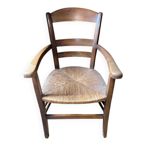 Ancien fauteuil rustique - massif assise