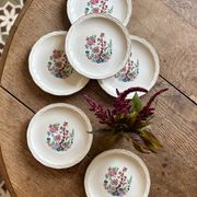 Set of 6 vintage dessert plates, "Indian Tree" pattern by Digoin