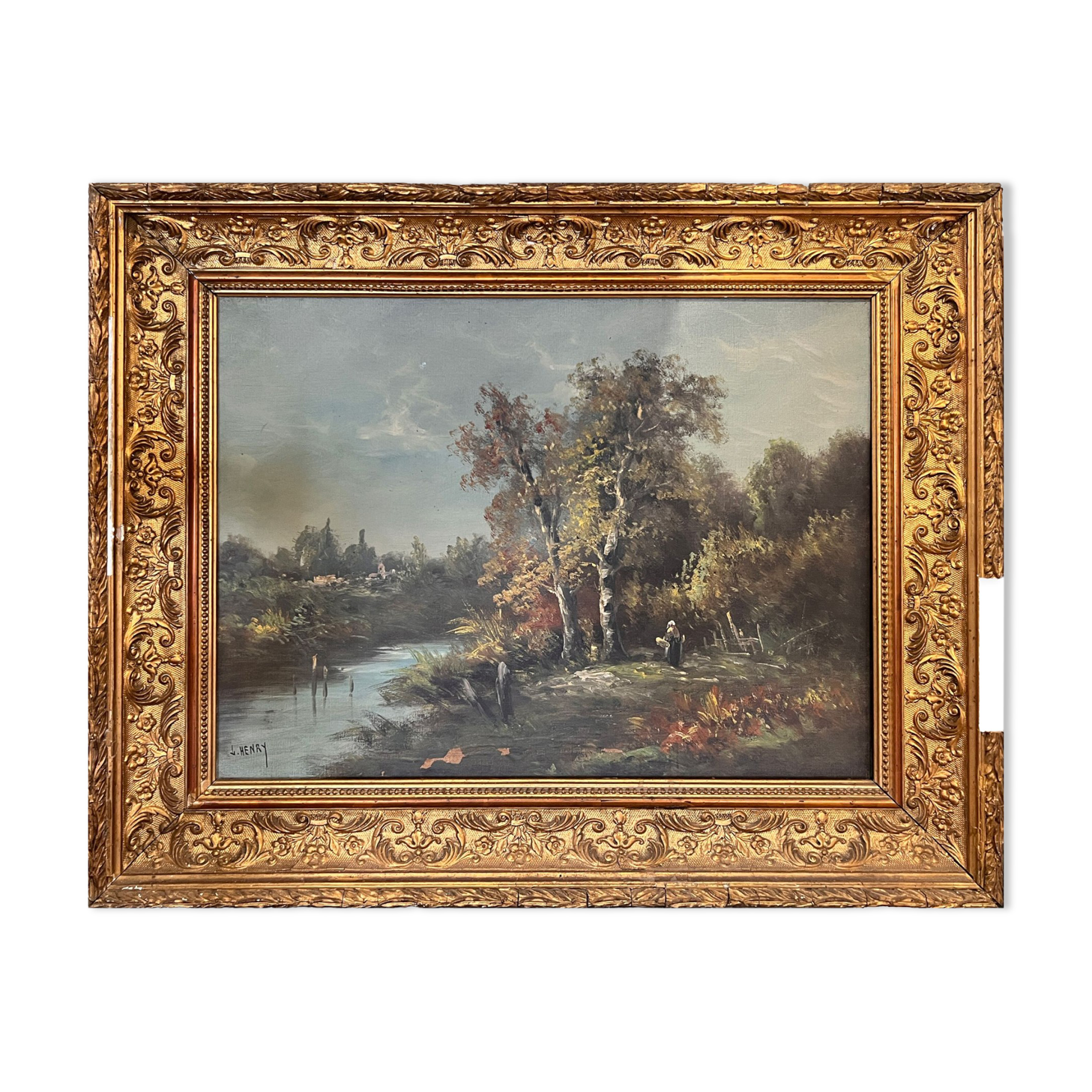 Oil on canvas by Lucien Henry