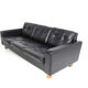Leather sofa, 3 seats, Sweden, 1950s