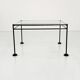 Postmodern light blue glass and metal coffee table by gamma, 1980