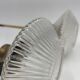 Pair of brass and glass wall lamps