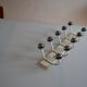 Vintage 1970s wall-mounted coat rack with 10 hooks