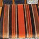 Set of 5 70s designer chairs in beech and orange and brown velvet Self éditeur