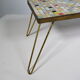 Mid Century Mosaic Plant Stand with orgin Hairpin Legs, 1950s