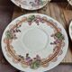 Set of 6 antique dessert plates Longwy – Violets model – Polychrome Art Nouveau decoration
