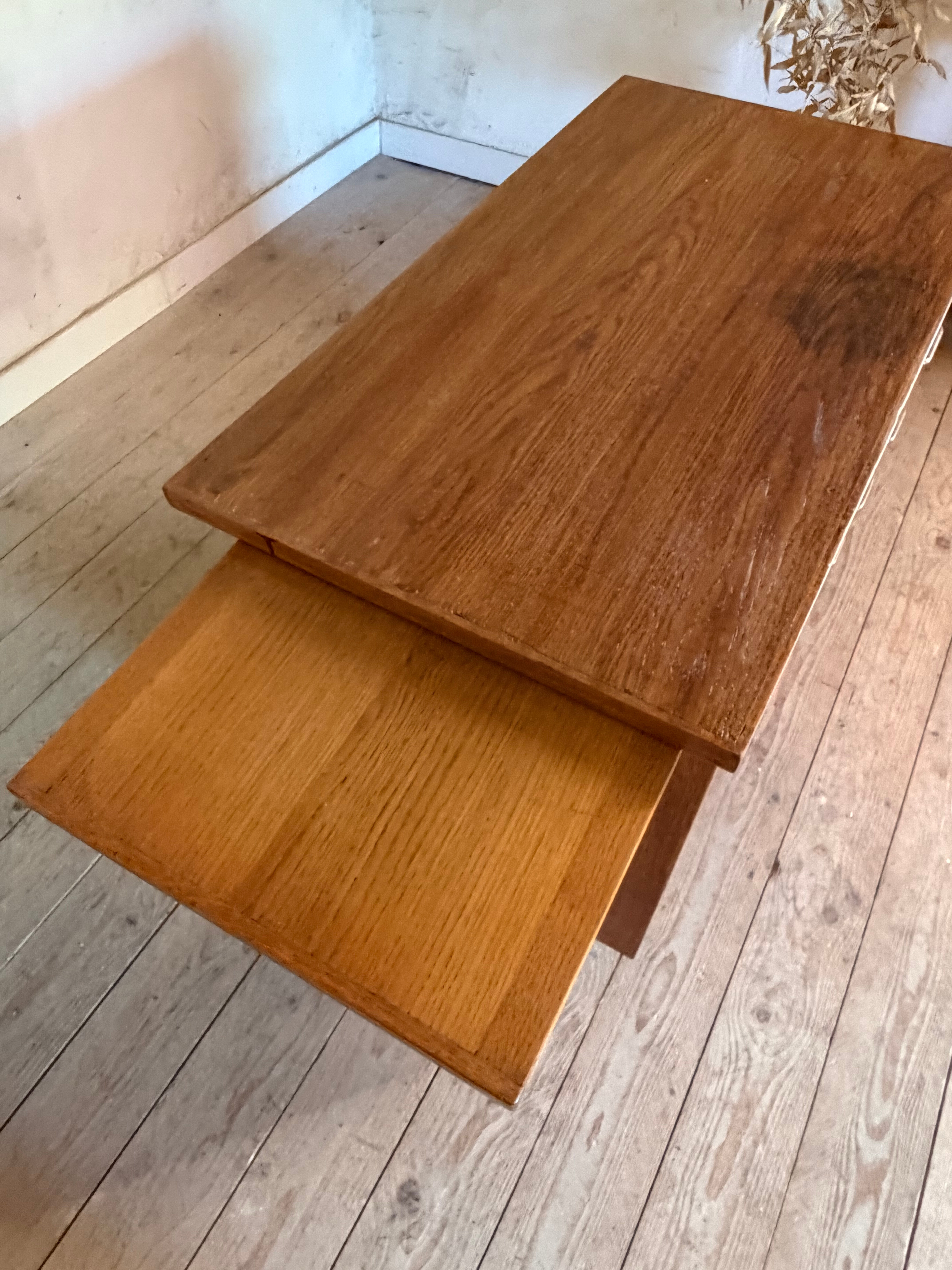 Vintage oak half-minister desk