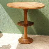 Turned wooden pedestal table