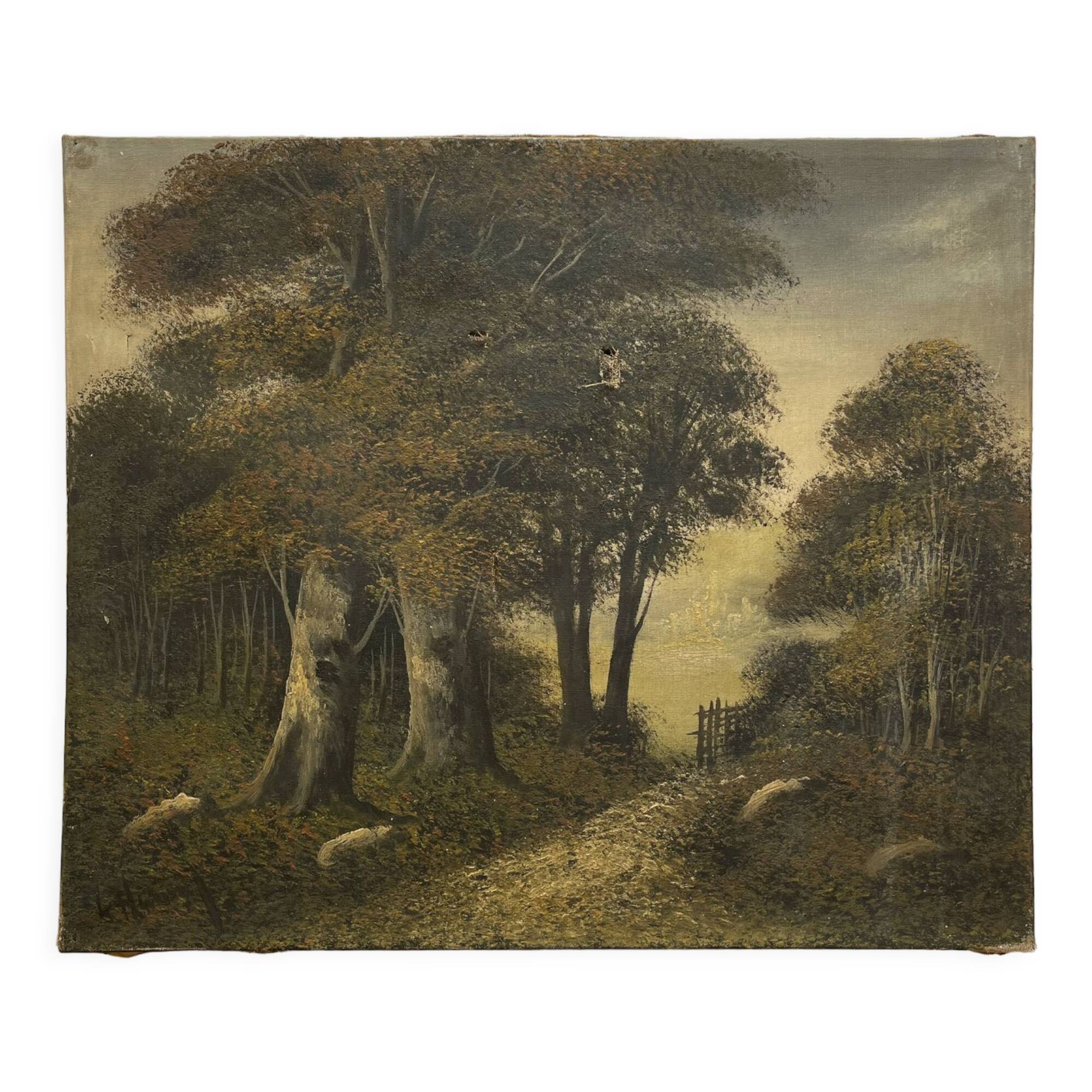 Oil painting on canvas, 19th century