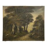 Oil painting on canvas 19th century