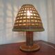Paire de lampes en rotin bambou années 60/70