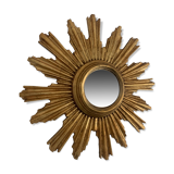 Vintage mirror 1960 sun witch gold leaf - 40 cm