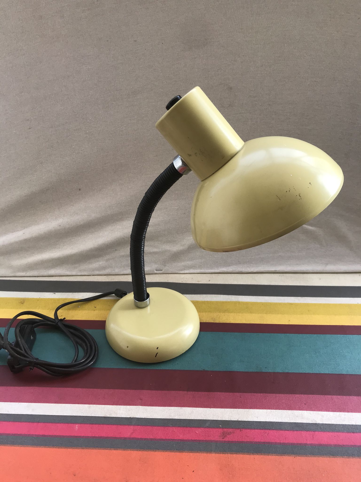Lampe d'atelier beige, années 70