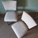 Art Deco white boucle chairs