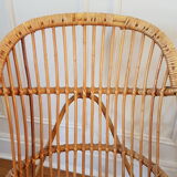 Pair of rattan armchairs