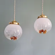 Suspension Space Age en verre de Murano, Mazzega, 1970