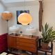 Vintage pendant lamp Harvey Guzzini Burgos: spatial suspension i