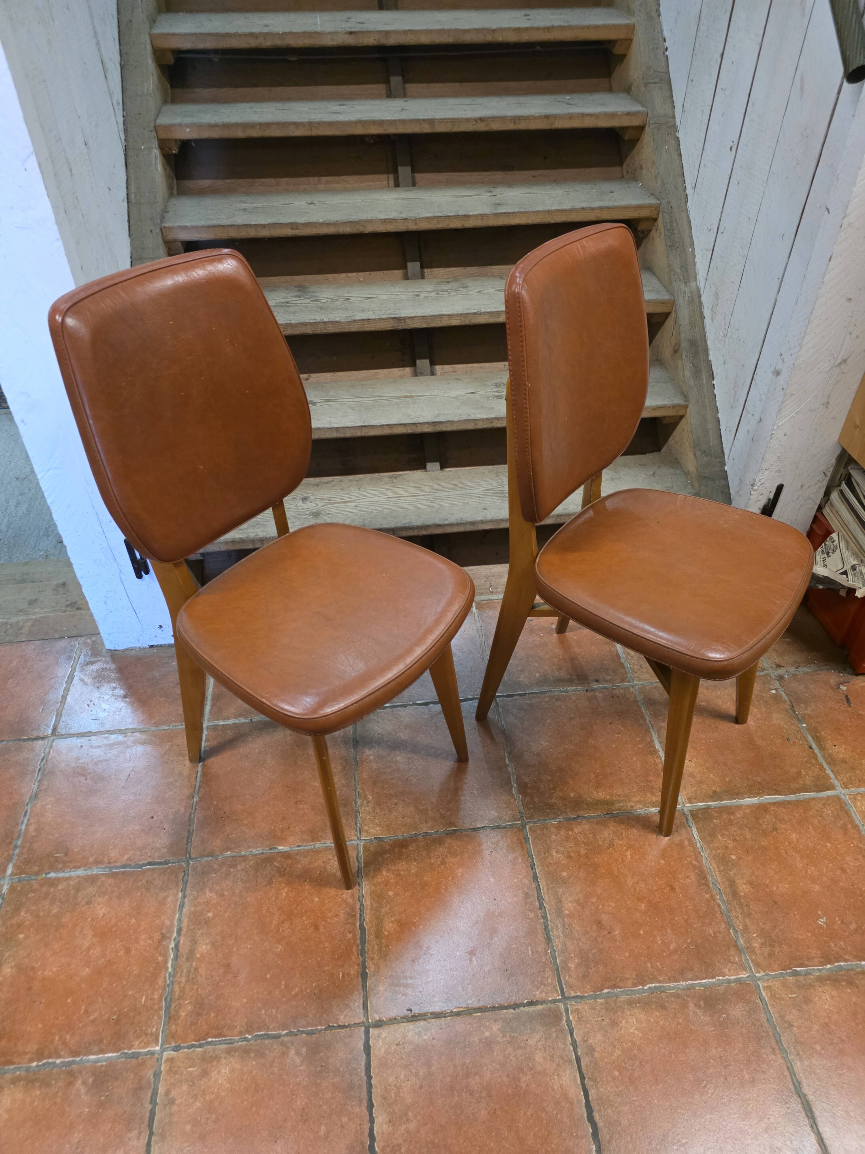 Paire de chaises vintage des années 60
