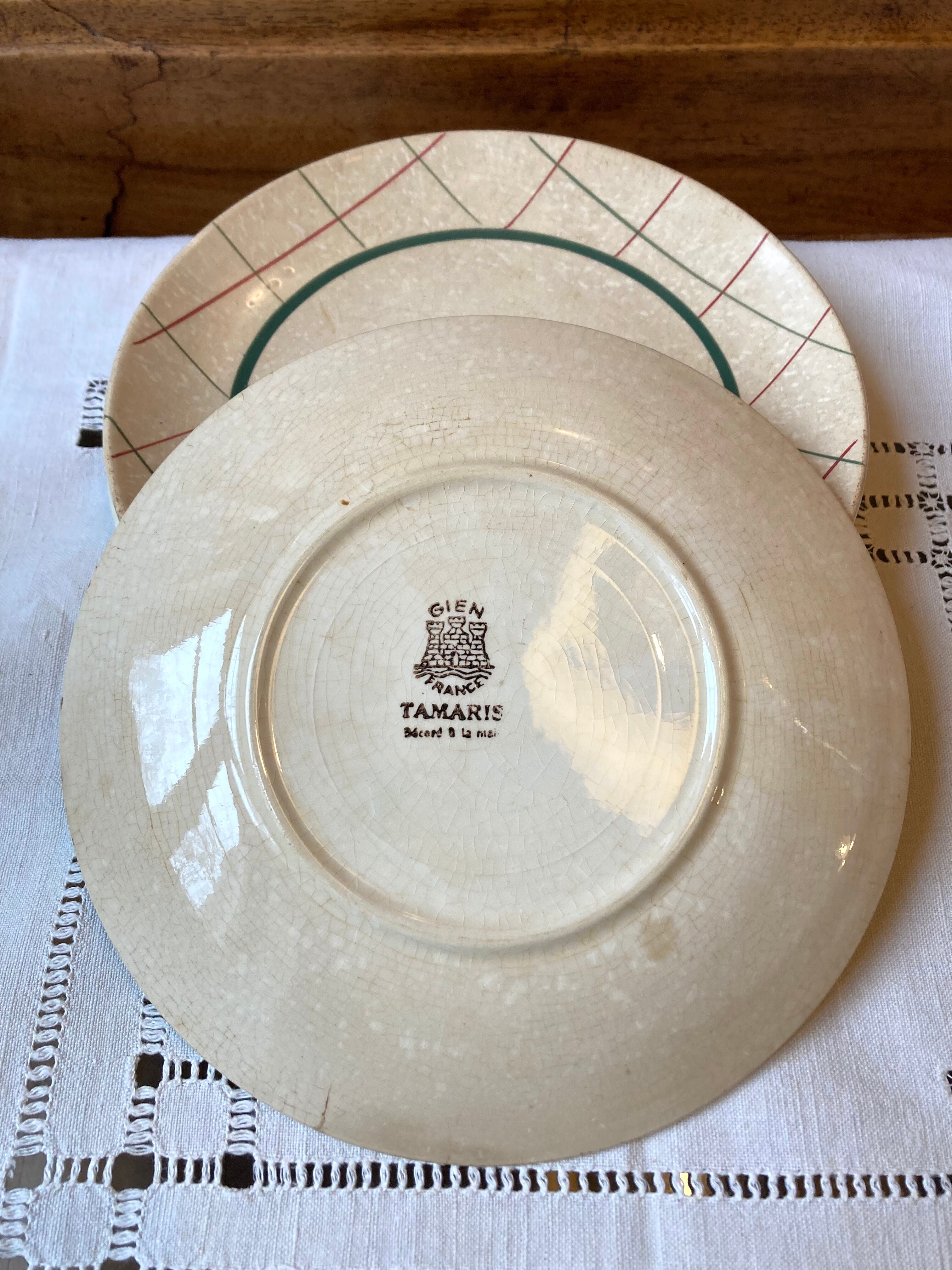 Old plates in Gien earthenware