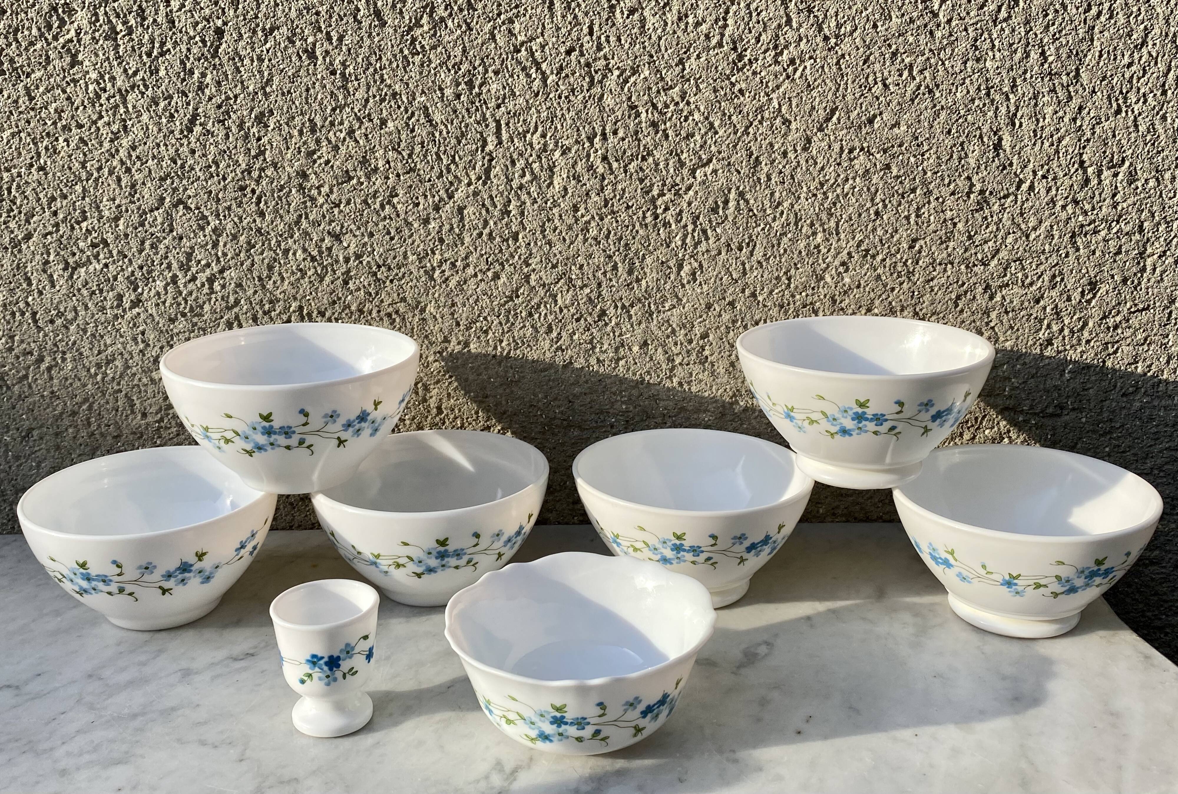 Lot Ramekin Bowls Arcopal France vintage 70s