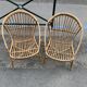 Pair of antique rattan armchairs