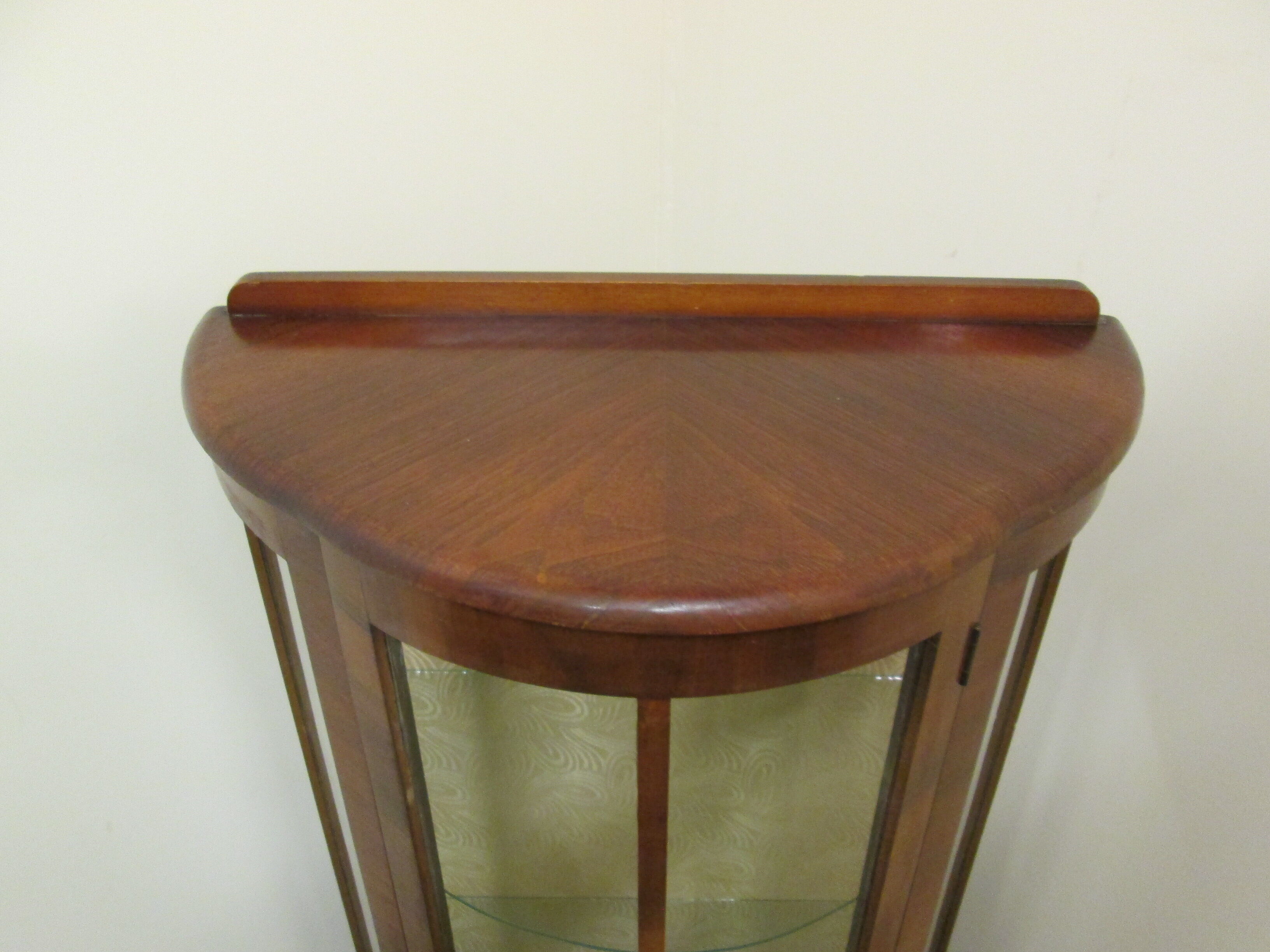 English art deco walnut showcase
