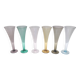 Ensemble vintage de six flûtes colorées en verre de Murano soufflé à la main, Italie