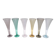 Ensemble vintage de six flûtes colorées en verre de Murano soufflé à la main, Italie