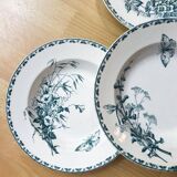 6 old iron earth soup plates from Sarreguemines