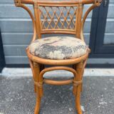 Rattan and bamboo armchair