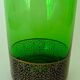 Set of six green smoked crystalline whiskey glasses