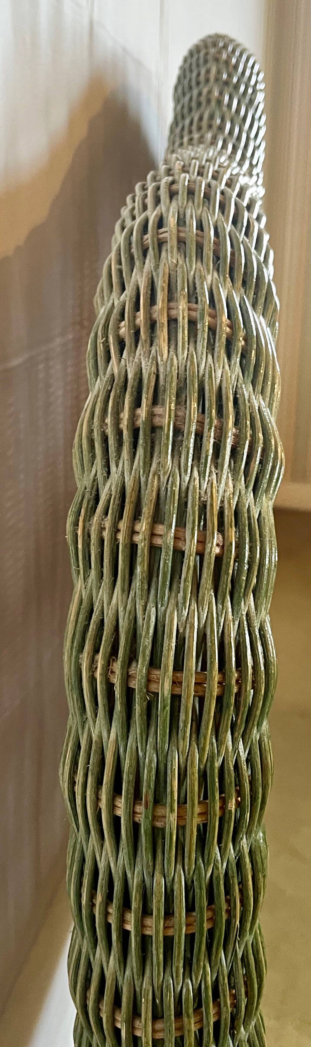 VINTAGE WICKER HEADBOARD, 80s/90s