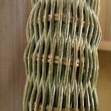 VINTAGE WICKER HEADBOARD, 80s/90s