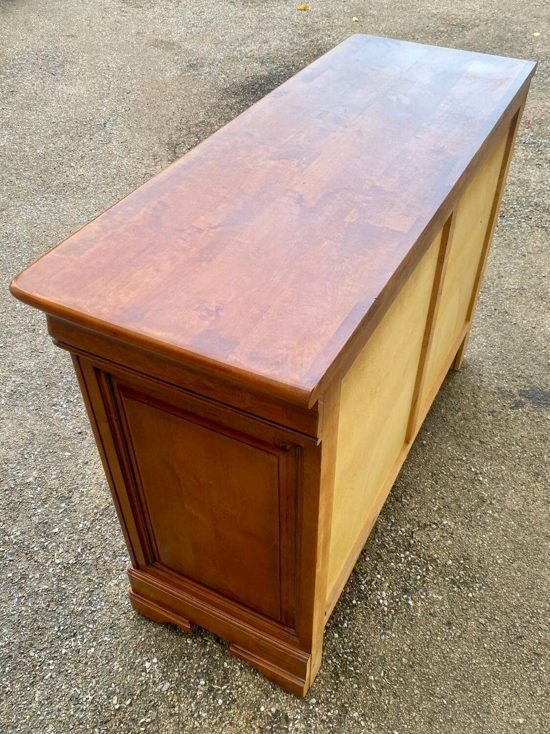 Louis Philippe style solid wood sideboard with 2 doors and 2 drawers