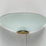 Postmodern vintage glass wall light by Metalarte, 1980s.