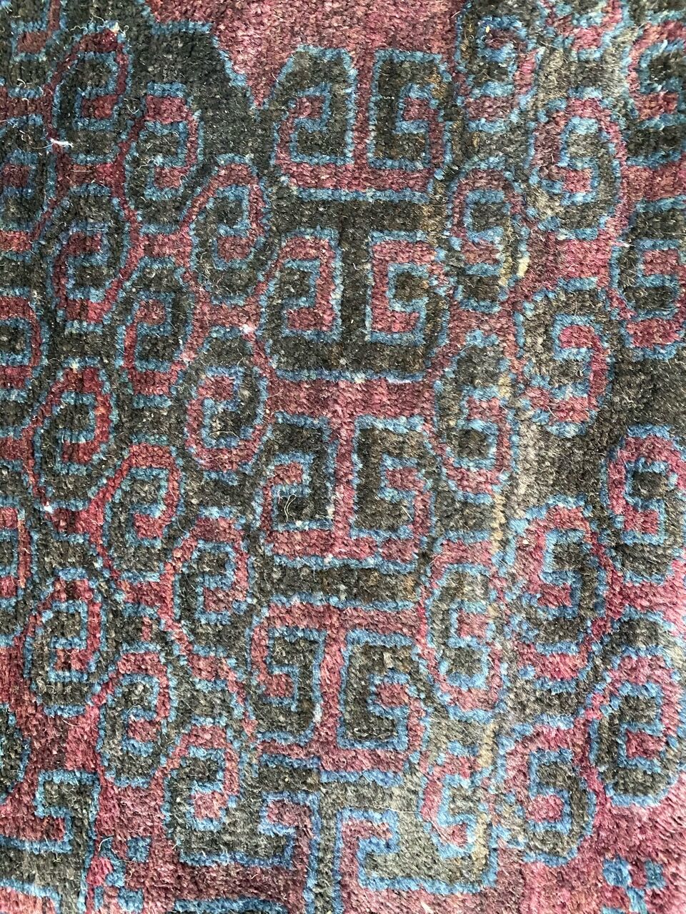 Handmade handmade Afghan Belutch vintage carpet 122x206 cm