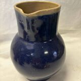 Blue stoneware pitcher