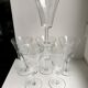 Set of 7 glasses of wine / crystal water 60s