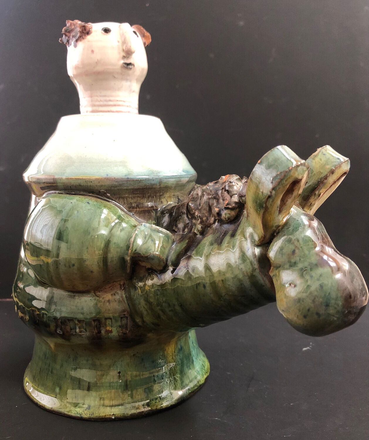 Ceramic shaped piece by Mária Sövegjártó
