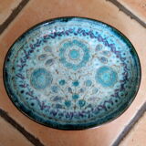 Dish from the 70s enamelled ceramic