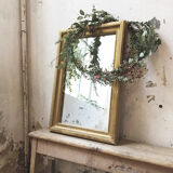Miroir doré rectangle 79 x 53 cm