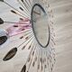 Vintage metal sun mirror in the style of Line Vautrin