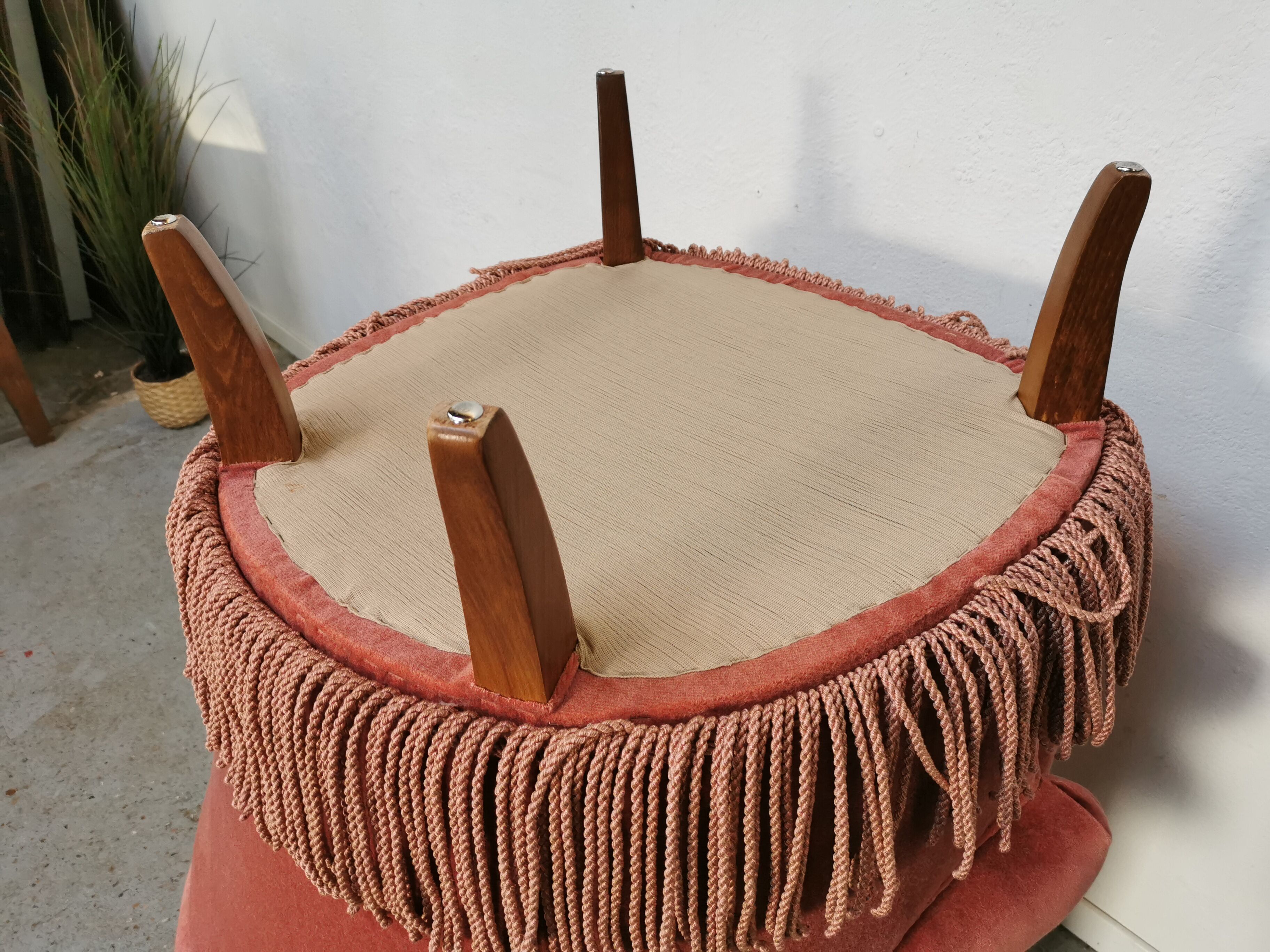 Paire de fauteuils crapaud vintage
