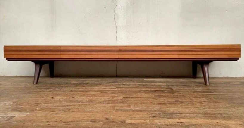 Walnut 4 drawers and compass legs
