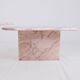 Pair of nesting coffee tables in pink marble, France, 1970s