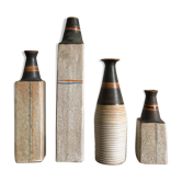 Vases bouteilles en céramique italienne Ivo Sassi, années 1950