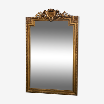 Miroir ancien doré à la feuille d’or 100x160cm