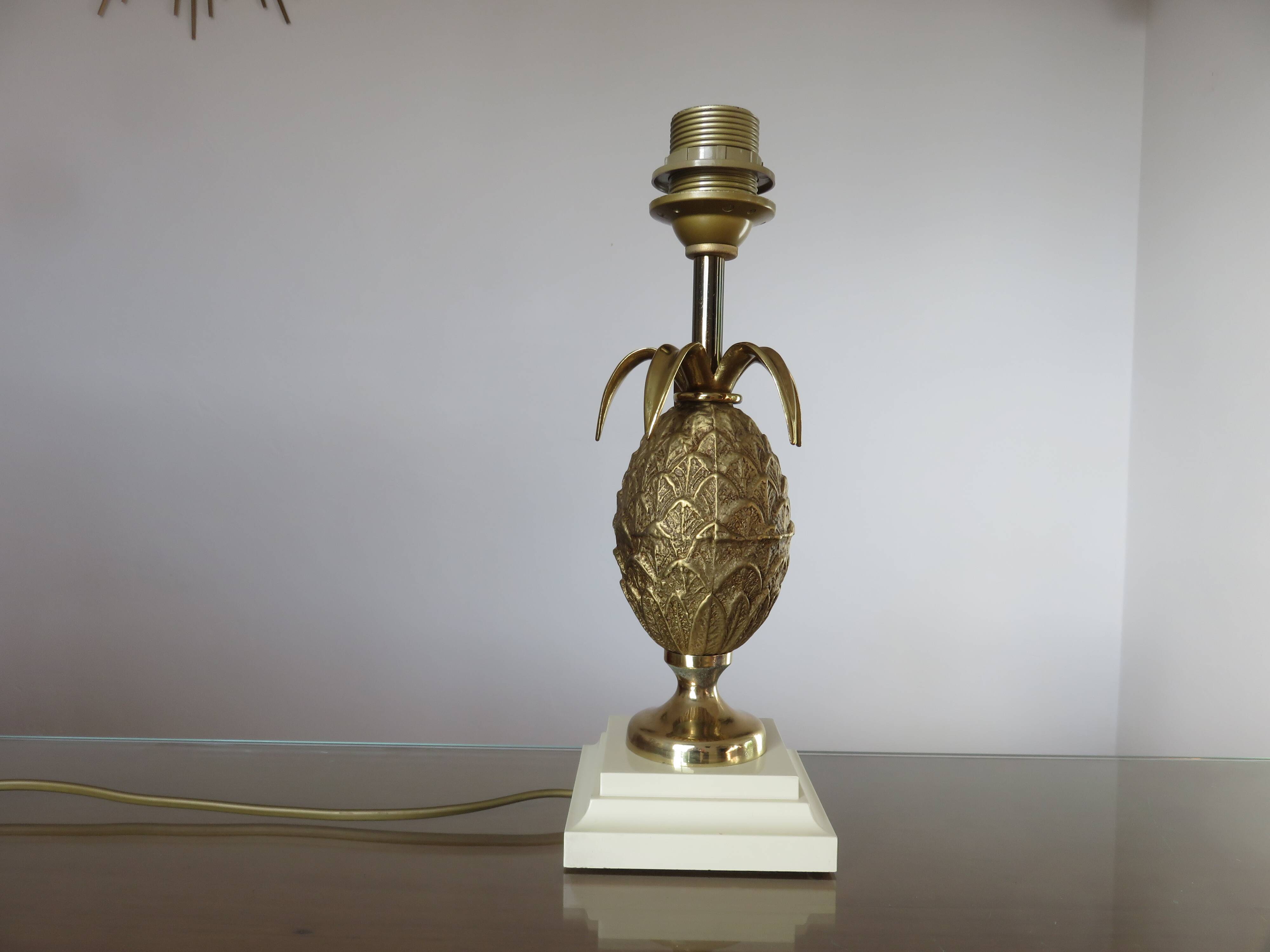 Lampe " ananas " en laiton 1970