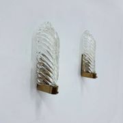 Set of 2 Barovier & Toso wall lamps sconce, 1950s Italy