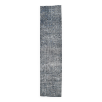 Tapis de couloir bleu clair vintage 3x12, 90x383Cm